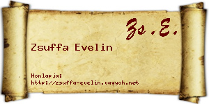 Zsuffa Evelin névjegykártya