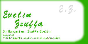 evelin zsuffa business card